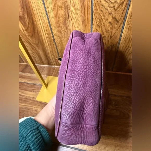 Coach Vintage Chelsea Nubuc Pink and Purple Leather Shoulder Bag - Picture 9 of 9